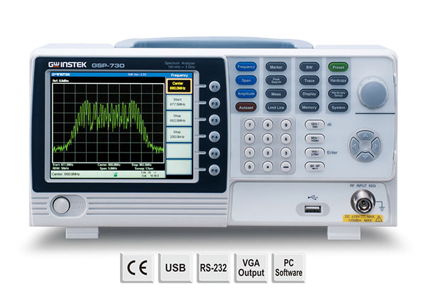 Advanced RF spectrum analyzer for frequency testing